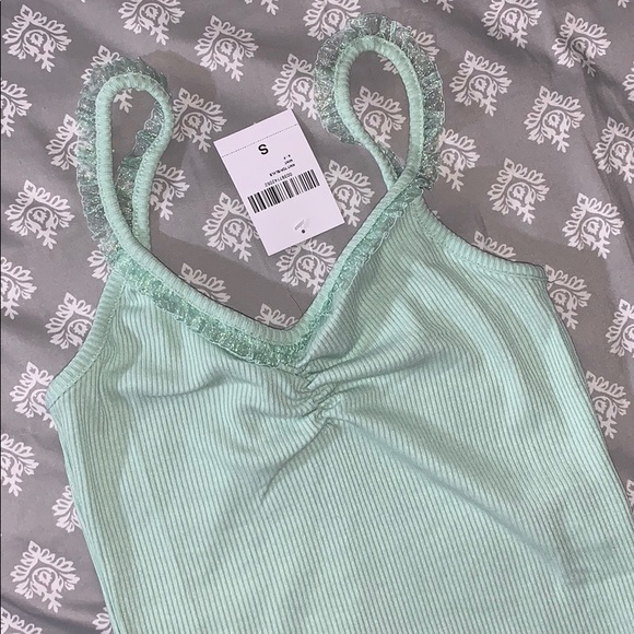 F21 Organza Ribbed Knit Cami Mint (sold out!) - Picture 1 of 4